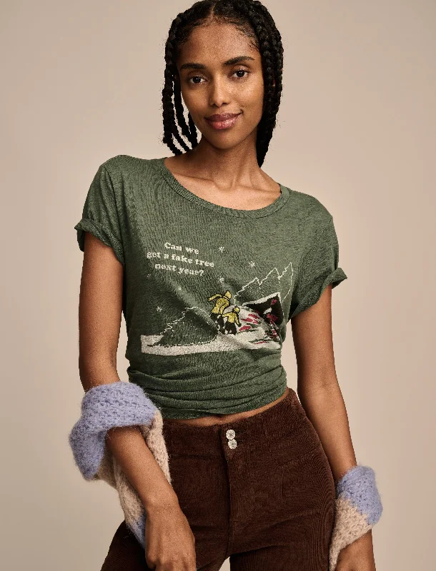 Limited Styles Lucky Brand Women's Can We Get A Fake Tree Next Year Classic Crew