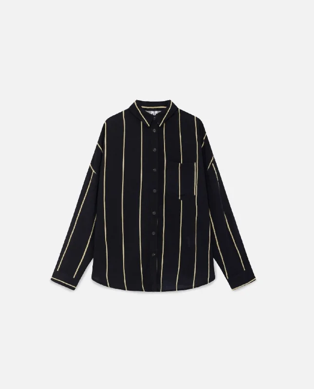 Enjoy Discount Striped Fluid Shirt In Black