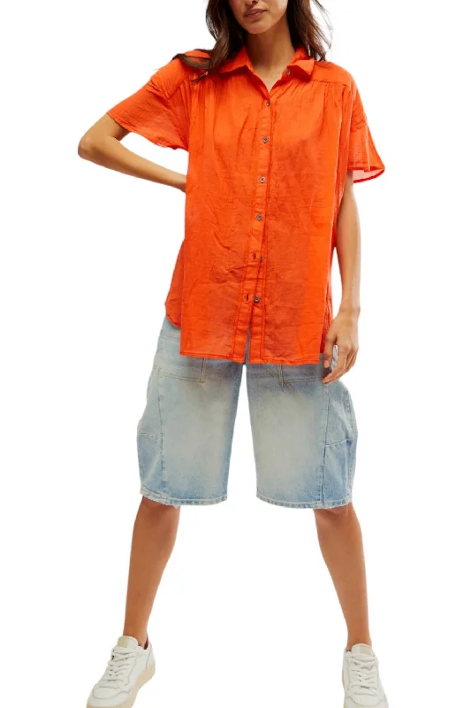 Bold Style Discounts Float Away Shirt In Orange