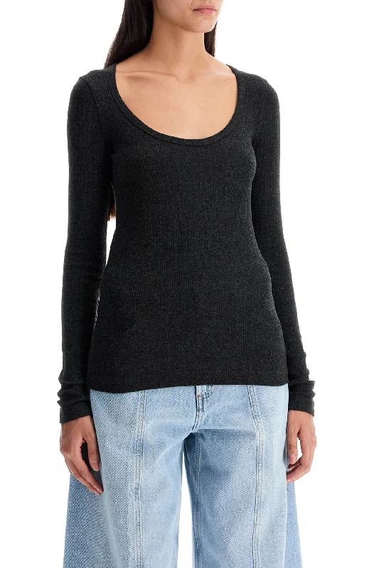 Classic Chic Deals Agolde Fitted Top With Deep Neckline