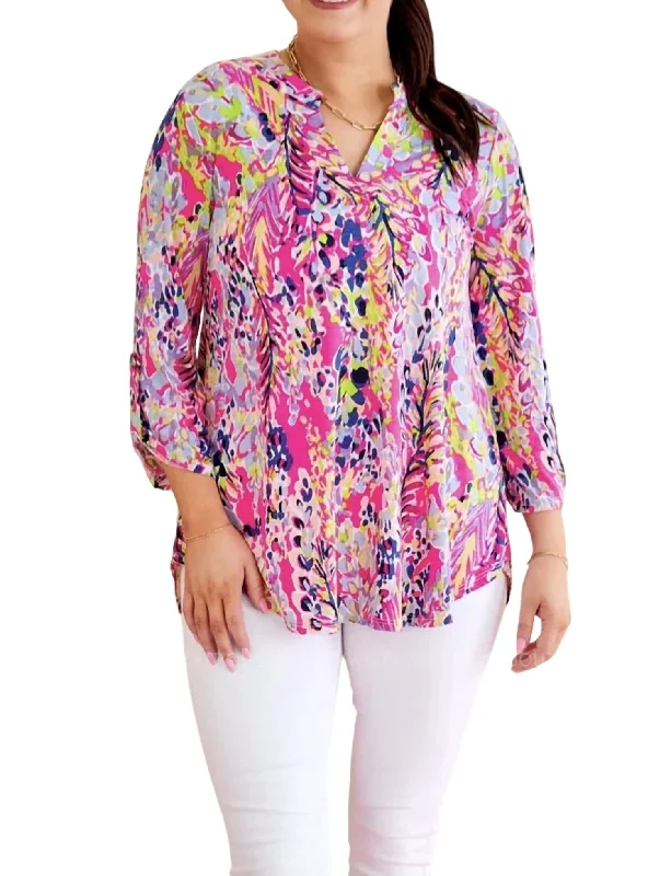 Exclusive Deals Online Abstract Print Lizzy Top In Multi