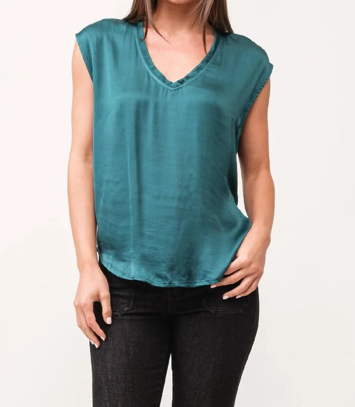 Elegant Style Yanis Top In Deep Teal