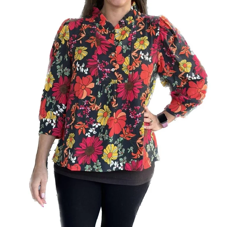 Sustainable Fashion Extravaganza Roxy Vintage Petals Top In Multi