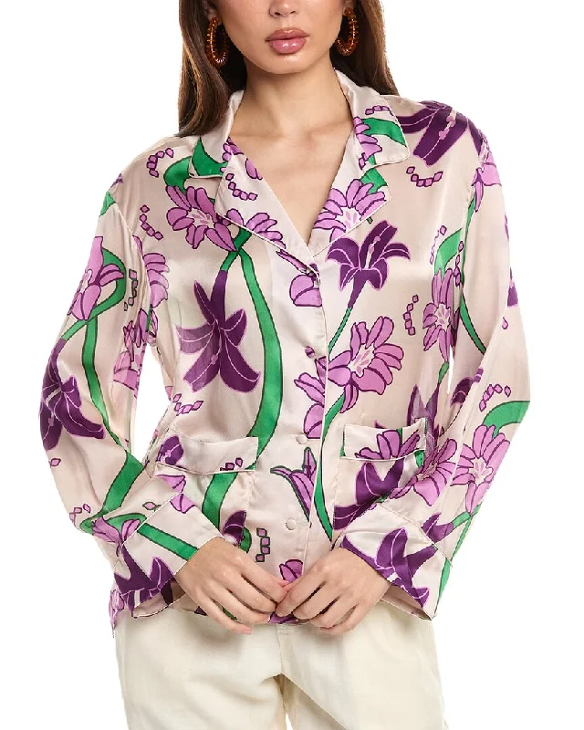 Fashion Forward Femininity JUAN DE DIOS Noches de Luna Silk Shirt