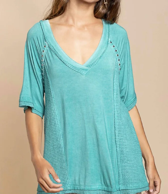 Street Chic Discounts Dori Top In Teal