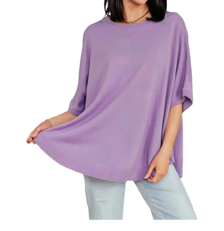 Unleash Your Trend Driven Style Whisper Dolman Sleeve Top In Lilac