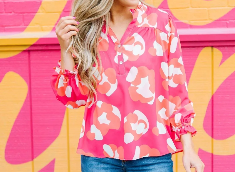 Flash Sale Starts Gianna Top In Spot On Pink