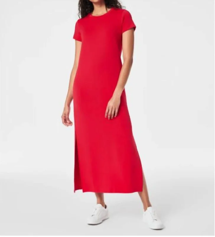 Women's Stylish Professional Apparel Limited Stock Airessentials Maxi Dress In Spanx Red Women's Stylish Professional Apparel Limited Stock Airessentials Maxi Dress In Spanx Red