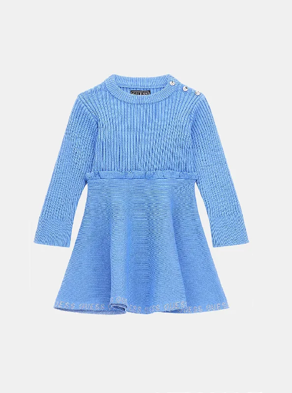 Comfortable Women's Apparel Fashion-Forward Offers Blue Long Sleeve Knit Dress (2-7) Comfortable Women's Apparel Fashion-Forward Offers Blue Long Sleeve Knit Dress (2-7)