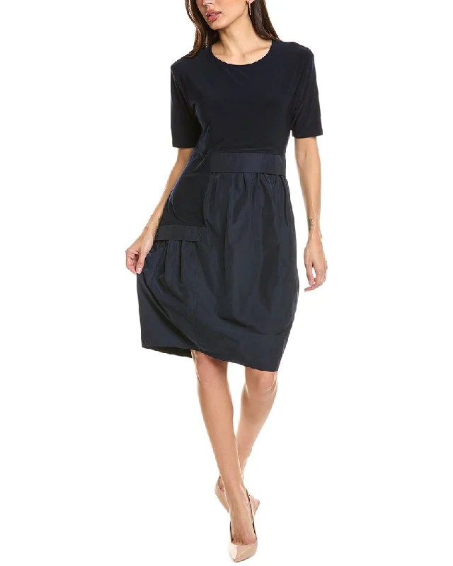 Stylish Women's Outerwear Apparel Style Without Limits Joseph Ribkoff Mixed Media Mini Dress Stylish Women's Outerwear Apparel Style Without Limits Joseph Ribkoff Mixed Media Mini Dress