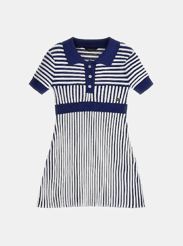 Women's Workout Garments Athleisure Style Sale Navy Stripe Short Sleeve Sweater Dress (2-7) Women's Workout Garments Athleisure Style Sale Navy Stripe Short Sleeve Sweater Dress (2-7)