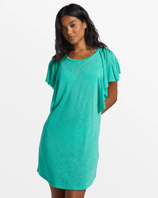 Modern Women's Outfit Massive Selection Sale Out For Waves Cover-Up Dress - Tropical Green