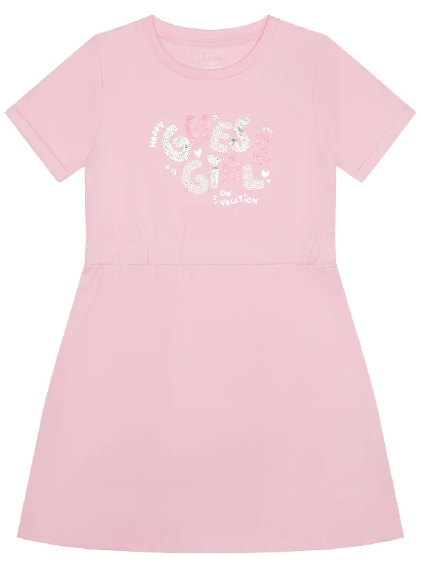 Women's Casual Clothing For Lounging New Season Fashion Preview Pink Baby Terry Short Sleeve Dress (2-7) Women's Casual Clothing For Lounging New Season Fashion Preview Pink Baby Terry Short Sleeve Dress (2-7)
