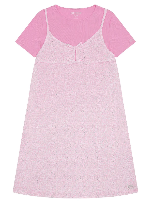 Affordable Luxury Women's Apparel Flirty Fashion Discounts Pink T-Shirt Dress Set (2-7) Affordable Luxury Women's Apparel Flirty Fashion Discounts Pink T-Shirt Dress Set (2-7)