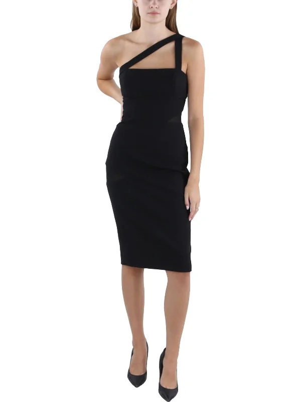 Women's Comfortable Apparel Summer Deals Womens One Shoulder Knee Length Midi Dress Women's Comfortable Apparel Summer Deals Womens One Shoulder Knee Length Midi Dress