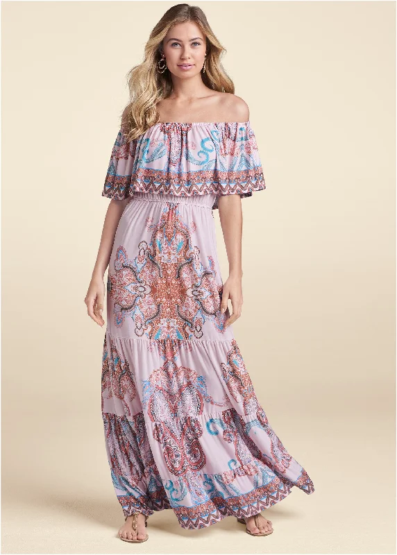 Affordable Luxury Women's Garments Modern Chic Discounts Wandering Goddess Dress - Blush Multi Affordable Luxury Women's Garments Modern Chic Discounts Wandering Goddess Dress - Blush Multi