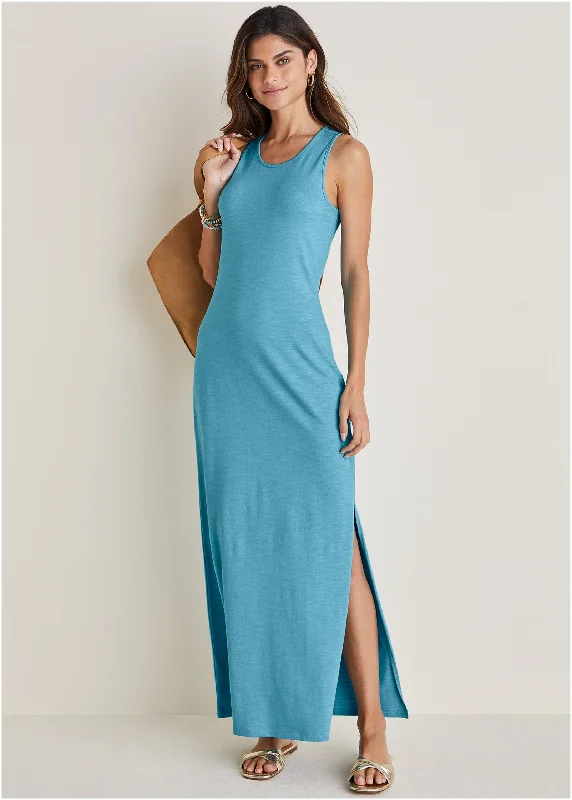 Affordable Luxury Women's Apparel New Season Fashion Preview Sale Tank Maxi Dress - Blue Affordable Luxury Women's Apparel New Season Fashion Preview Sale Tank Maxi Dress - Blue