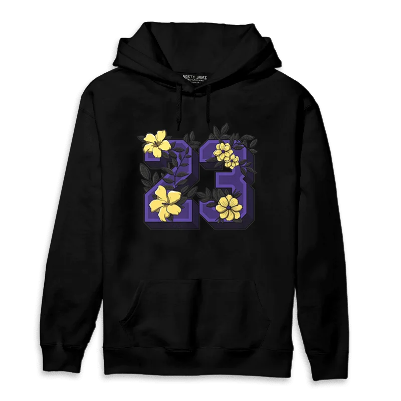 Everyday Wear For Men And Women Comfortable Chic NastyJamz Field Purple 12s Hoodie Match 23 Floral