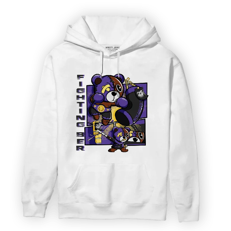 Versatile Gender-Free Wardrobe Essentials Exclusive Discount NastyJamz Field Purple 12s Hoodie Match BER Fighting Boxing