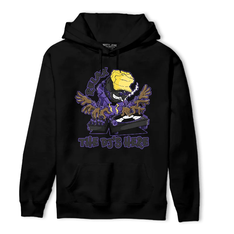 Modern Unisex Wardrobe Staples Timeless Elegance Redefined NastyJamz Field Purple 12s Hoodie Match BER The DJ Here