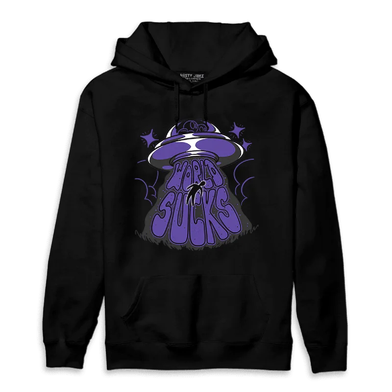 Chic And Casual Unisex Fashion Trends Fashionista Sale NastyJamz Field Purple 12s Hoodie Match World Sucks