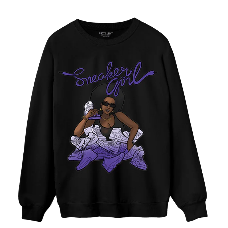 Gender-Neutral Fashion For Everyday Style Fashion Frontiers NastyJamz Field Purple 12s Sweatshirt Match Sneaker Girl