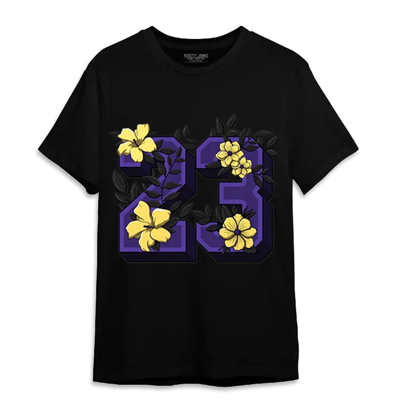 Chic And Casual Unisex Fashion Trends Absurdly Cheap Sale NastyJamz Field Purple 12s T-Shirt Match 23 Floral