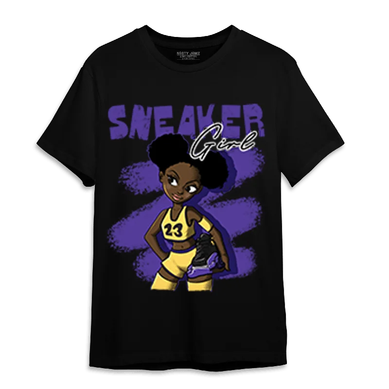 Functional And Stylish Unisex Outerwear Massive Savings NastyJamz Field Purple 12s T-Shirt Match Black Sneaker Girl