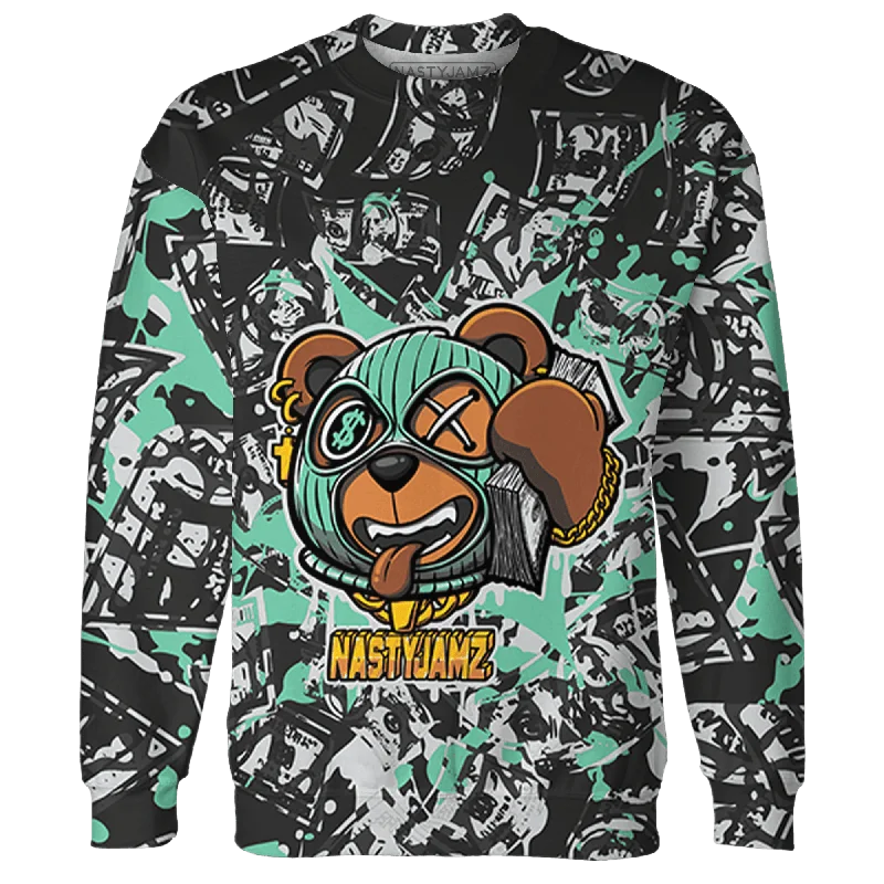 Unisex Casual Fashion Trends Sophisticated Style Offers NastyJamz Green Glow 3s Sweatshirt Match Money Motive BER All-Over Print