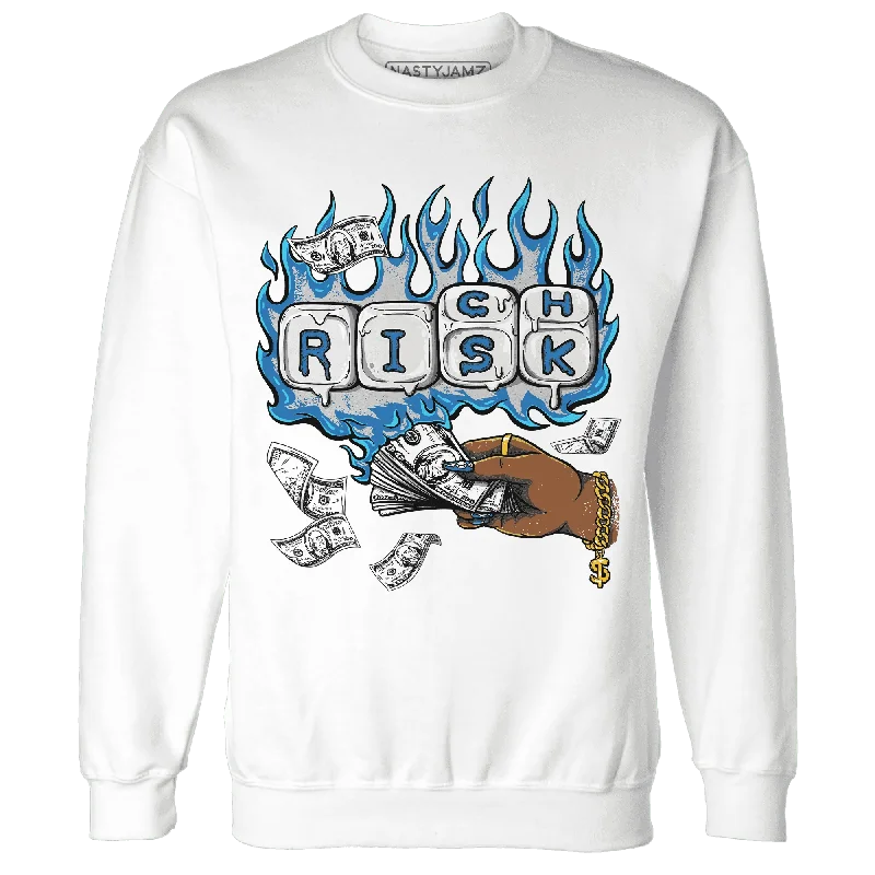 Chic And Contemporary Unisex Clothing Choices Huge Discounts This Week NastyJamz Industrial Blue 4s Sweatshirt Match Rich Or Risk Chic And Contemporary Unisex Clothing Choices Huge Discounts This Week NastyJamz Industrial Blue 4s Sweatshirt Match Rich Or Risk