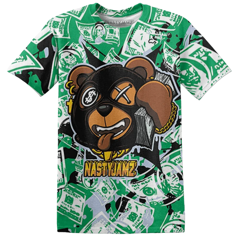 Modern Unisex Streetwear Outfits Limited Styles NastyJamz Lucky Green 5s T-Shirt Match Money Motive BER All-Over Print