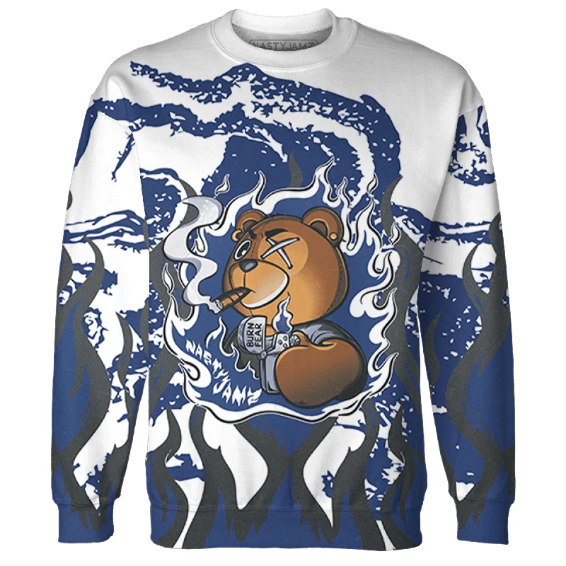 Chic And Casual Unisex Fashion Trends Modern Chic Discounts NastyJamz Midnight Navy 5s Sweatshirt Match BER Burn Fear All-Over Print