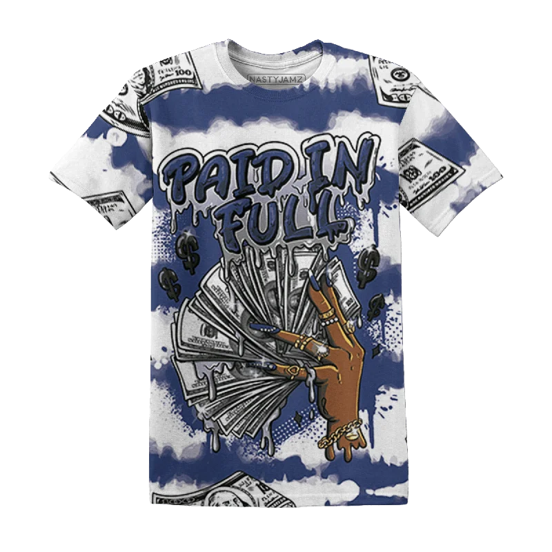 Sleek And Comfortable Unisex Wear Limited Time Flash Sale NastyJamz Midnight Navy 5s T-Shirt Match Paid In Full All-Over Print Sleek And Comfortable Unisex Wear Limited Time Flash Sale NastyJamz Midnight Navy 5s T-Shirt Match Paid In Full All-Over Print