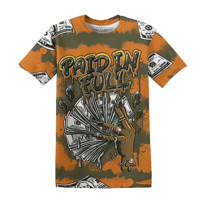 Sustainable And Ethical Unisex Clothing Trendy Fashion Sale NastyJamz Olive 5s T-Shirt Match Paid In Full All-Over Print Sustainable And Ethical Unisex Clothing Trendy Fashion Sale NastyJamz Olive 5s T-Shirt Match Paid In Full All-Over Print