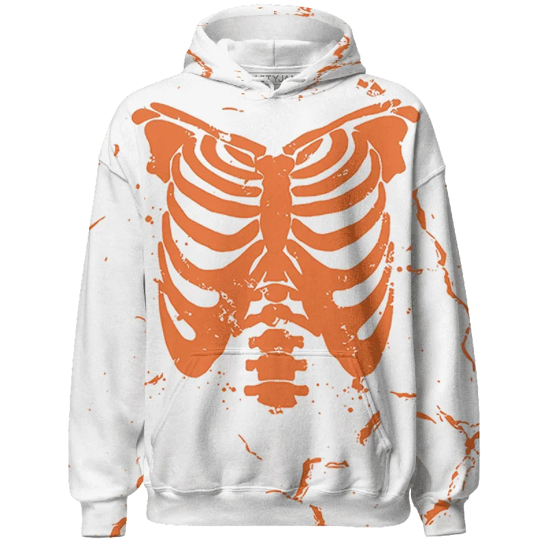 Urban Unisex Fashion Outfits Browse Our Top Products NastyJamz AM TW White Orange Hoodie Match Skeleton Y2k All-Over Print