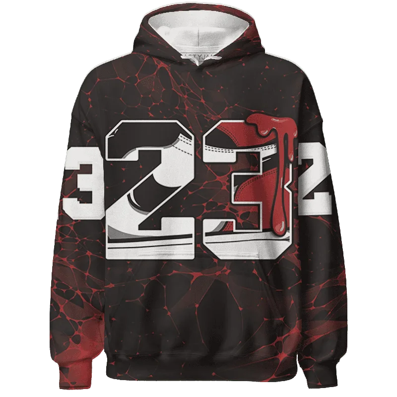 Urban-Inspired Unisex Fashion Trends Stylish Statements Black Toe Reimagined Red White 1s NastyJamz Hoodie Match 23 Sneaker All-Over Print