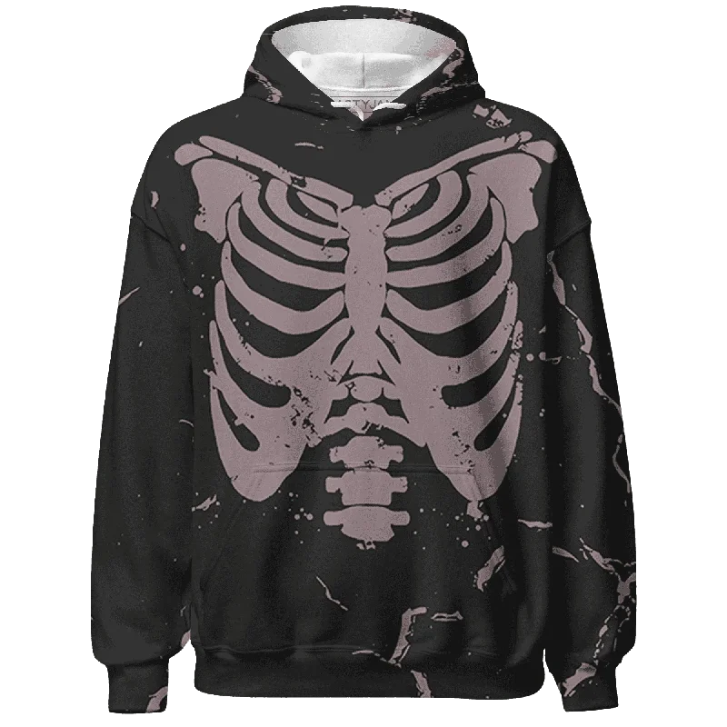 Unisex Everyday Fashion Essentials The Latest Fashion Trends NastyJamz Black Violet Ore 3s Hoodie Match Skeleton Y2k All-Over Print