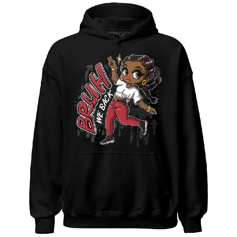 High-Quality Unisex Fashion Basics Chic Trends Unveiled Bred Velvet 11s NastyJamz Hoodie Match Bruh We Back Girl High-Quality Unisex Fashion Basics Chic Trends Unveiled Bred Velvet 11s NastyJamz Hoodie Match Bruh We Back Girl