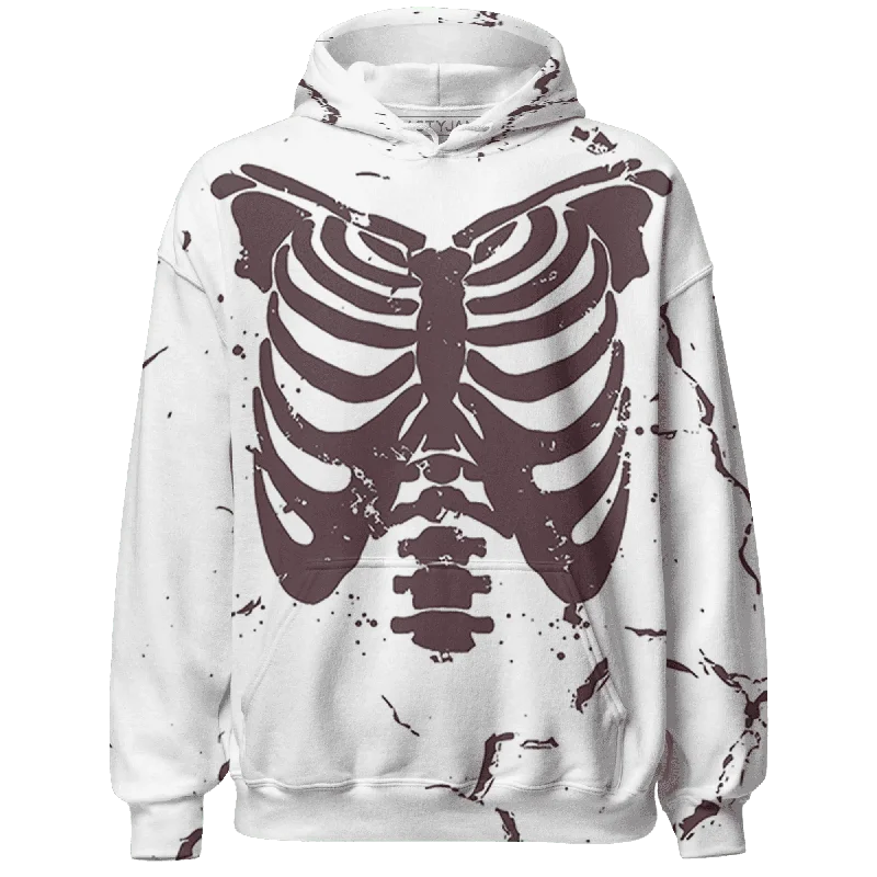 Functional And Stylish Unisex Outerwear Comfortable Chic NastyJamz Burgundy Crush 3s Hoodie Match Skeleton Y2k All-Over Print