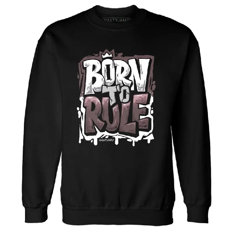 Oversized And Relaxed Unisex Fashion Durable Fashion Picks Burgundy Crush 3s NastyJamz Sweatshirt Match Born To Rule