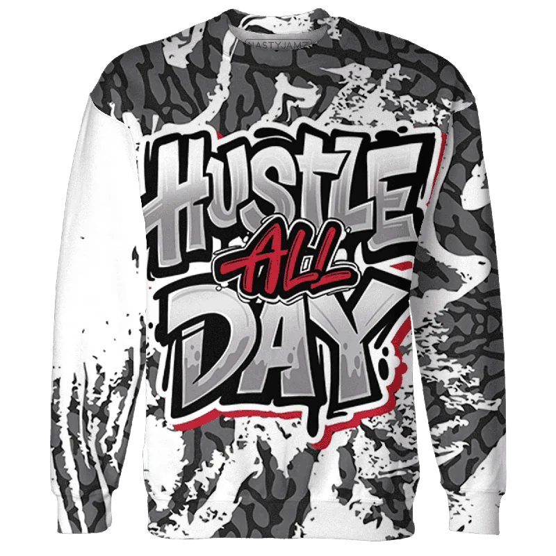 Elegant And Minimal Gender-Free Clothing Find Your Unique Flair NastyJamz Cement Grey 3s Sweatshirt Match Hustle All Day All-Over Print Elegant And Minimal Gender-Free Clothing Find Your Unique Flair NastyJamz Cement Grey 3s Sweatshirt Match Hustle All Day All-Over Print