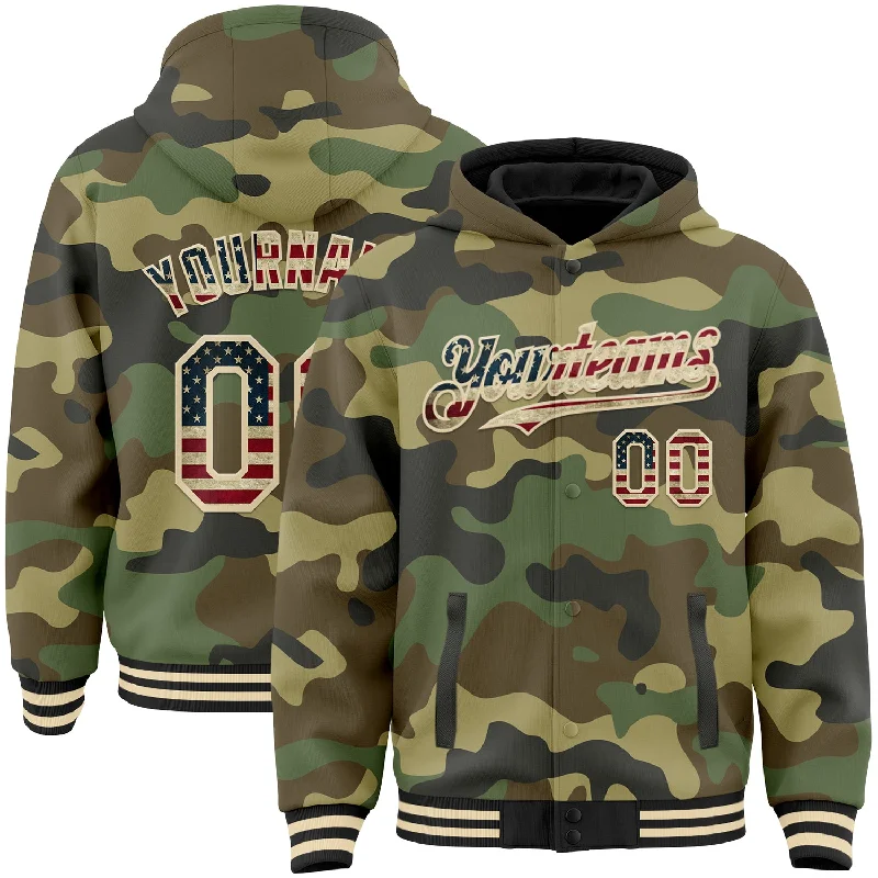 Modern Unisex Clothing For Any Occasion Low Price Special Custom Camo Vintage USA Flag Cream-Black 3D Bomber Full-Snap Varsity Letterman Salute To Service Hoodie Jacket Modern Unisex Clothing For Any Occasion Low Price Special Custom Camo Vintage USA Flag Cream-Black 3D Bomber Full-Snap Varsity Letterman Salute To Service Hoodie Jacket