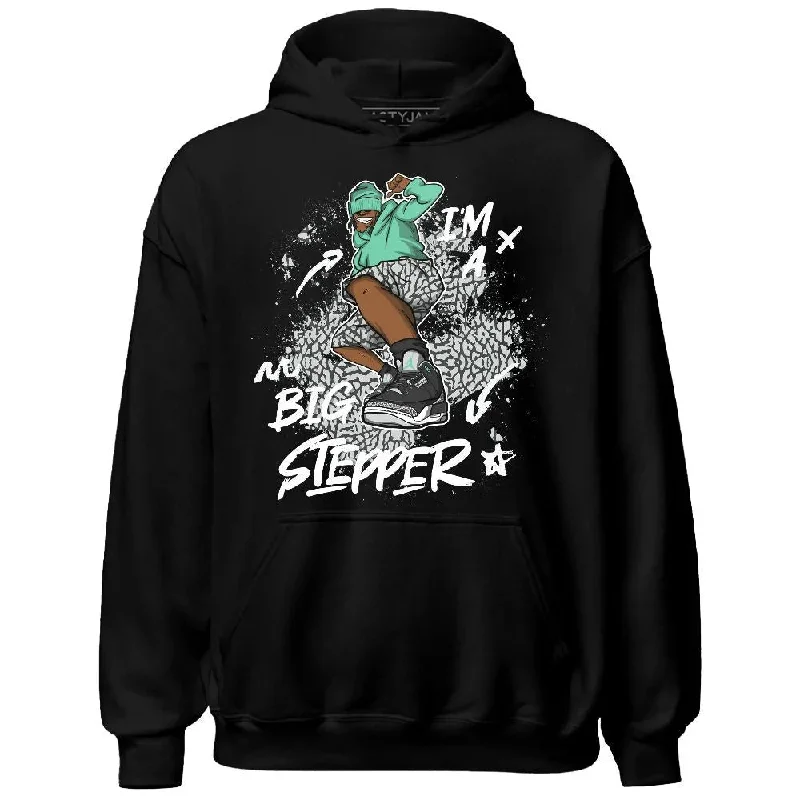 Fashion-Forward Gender-Neutral Outerwear Elegant Fashion Offers Green Glow 3s NastyJamz Hoodie Match Big Stepper