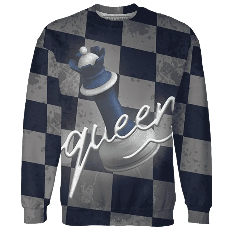 Classic And Timeless Unisex Style Chic & Modern Sales NastyJamz Low Diffused Blue 11s Sweatshirt Match Black Queen All-Over Print Classic And Timeless Unisex Style Chic & Modern Sales NastyJamz Low Diffused Blue 11s Sweatshirt Match Black Queen All-Over Print