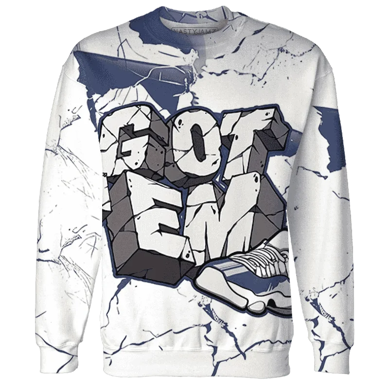 Functional And Stylish Unisex Outerwear Sophisticated Style Offers NastyJamz Low Diffused Blue 11s Sweatshirt Match Got Em All-Over Print Functional And Stylish Unisex Outerwear Sophisticated Style Offers NastyJamz Low Diffused Blue 11s Sweatshirt Match Got Em All-Over Print