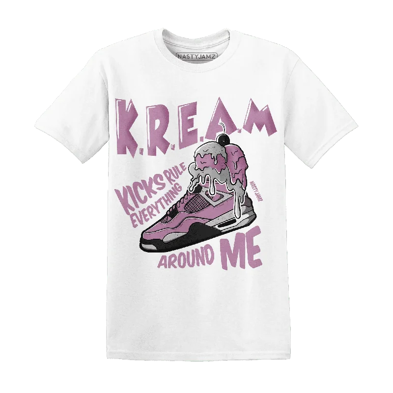 Effortless And Modern Unisex Dressing Vintage-Modern Style Offers Orchid Neutral Grey Black White 4s T-Shirt Match Kream Sneaker