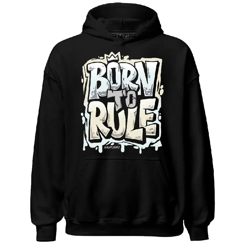 Relaxed-Fit Unisex Clothing Options Luxury Fashion Pure Platinum 4s NastyJamz Hoodie Match Born To Rule Relaxed-Fit Unisex Clothing Options Luxury Fashion Pure Platinum 4s NastyJamz Hoodie Match Born To Rule