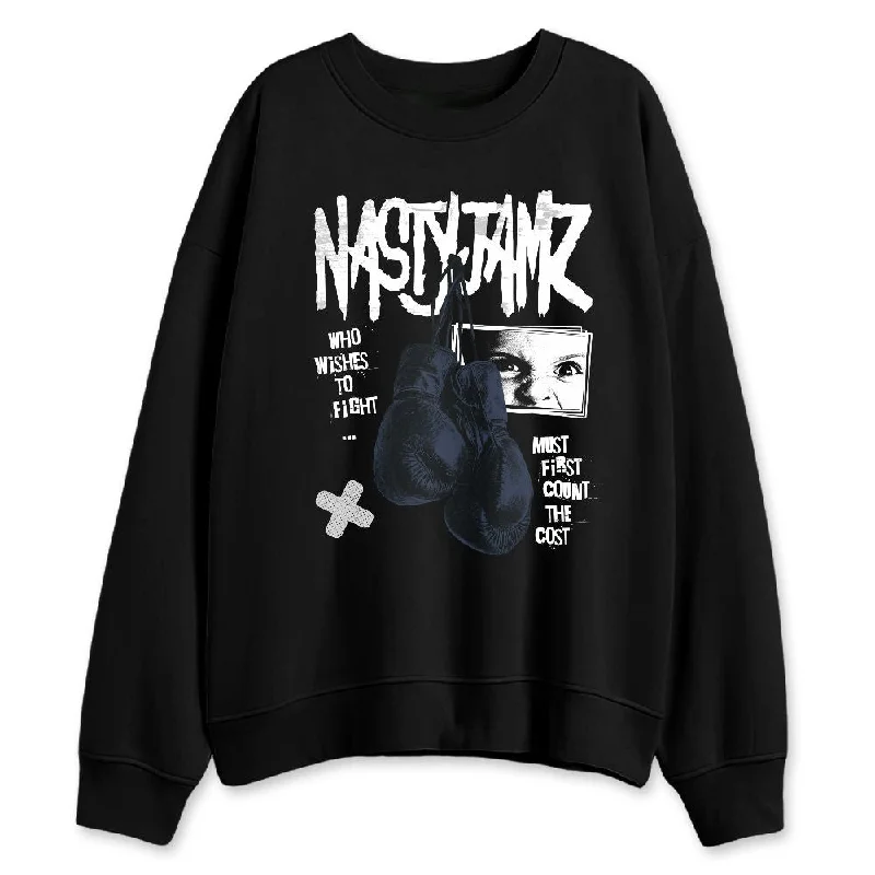 Unisex Casual Wear For All Seasons Top Brand Discounts White Navy 6s NastyJamz Sweatshirt Match Fight Count Cost