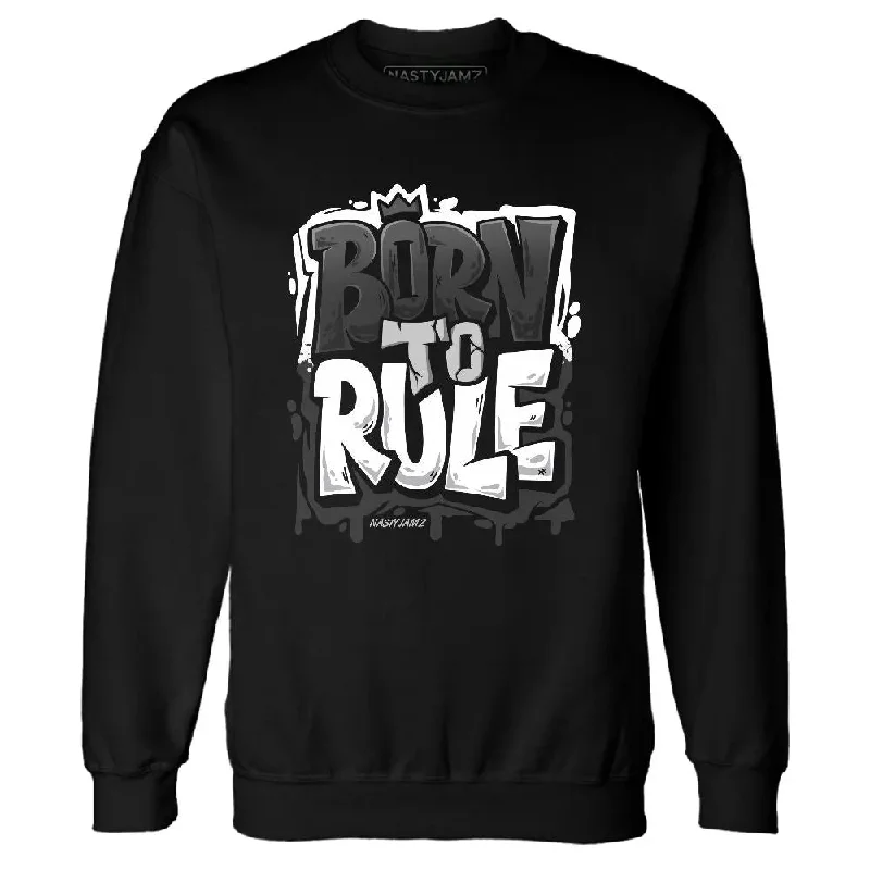 Elegant And Minimal Gender-Free Clothing Fashion Forward, Function First White Thunder 4s NastyJamz Sweatshirt Match Born To Rule