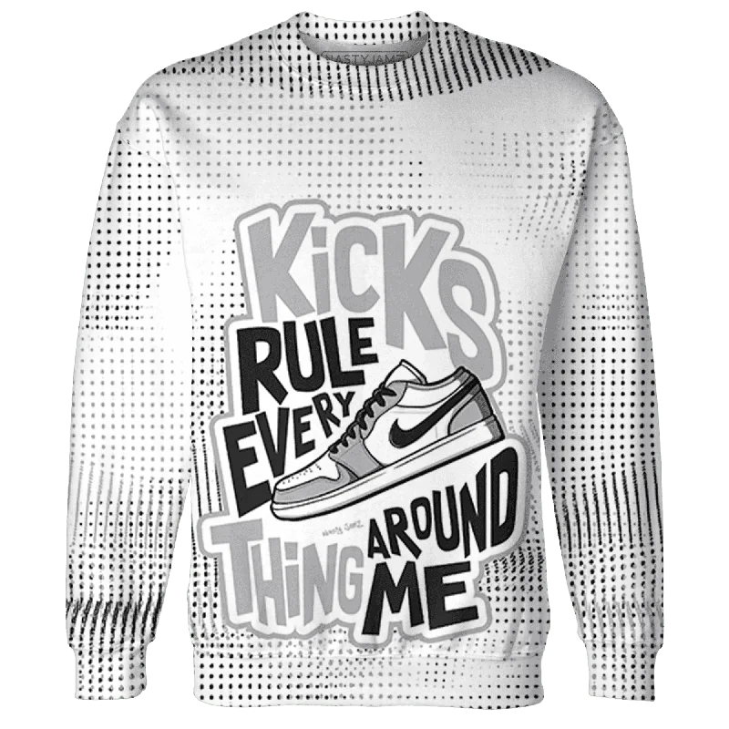 Classic And Timeless Gender-Neutral Fashion Day-To-Night Styles NastyJamz Wolf Grey 1s Sweatshirt Match Kicks Rule All-Over Print Classic And Timeless Gender-Neutral Fashion Day-To-Night Styles NastyJamz Wolf Grey 1s Sweatshirt Match Kicks Rule All-Over Print